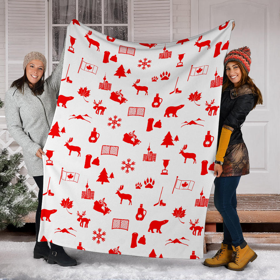 Canada Pattern Print Design 04 Premium Blanket
