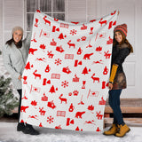 Canada Pattern Print Design 04 Premium Blanket