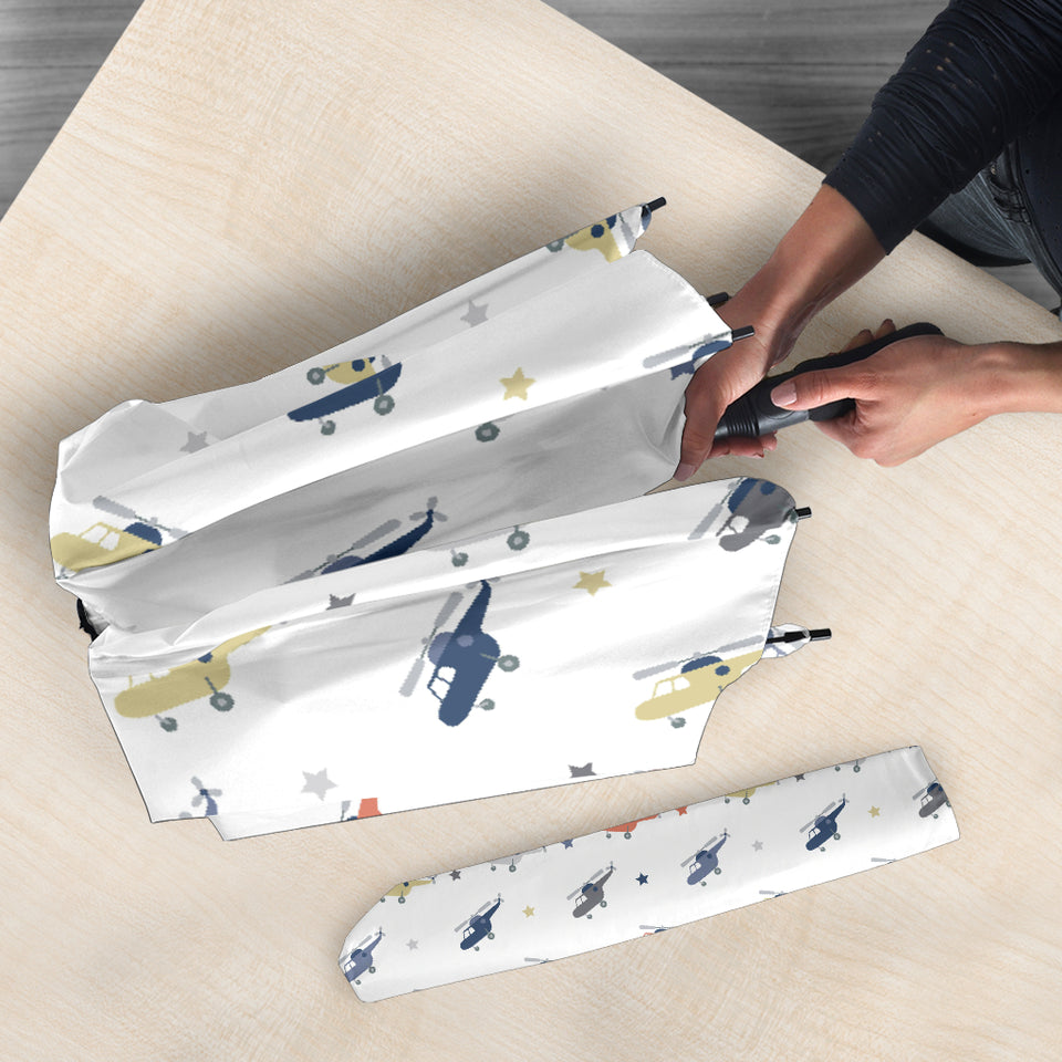Cute Helicopter Star Pattern Umbrella