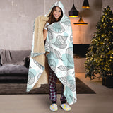 Shell Polynesian Tribal  Hooded Blanket
