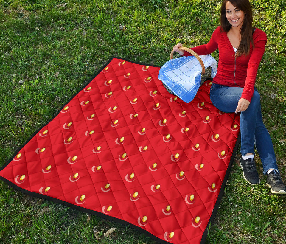 Strawberry Texture Skin Pattern Premium Quilt