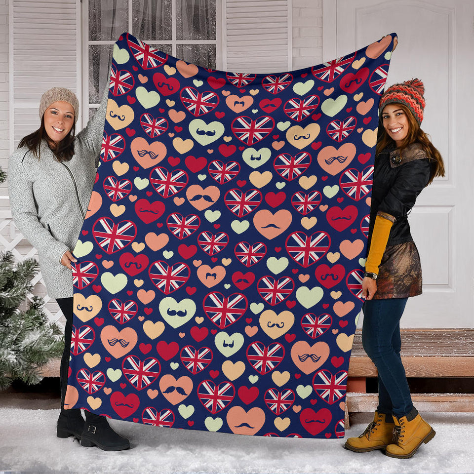British Pattern Print Design 02 Premium Blanket