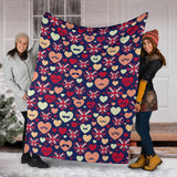 British Pattern Print Design 02 Premium Blanket