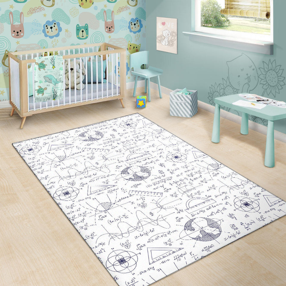 Math Pattern Print Design 03 Area Rug