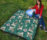 Koi Fish Carp Fish Lotus Pattern Premium Quilt