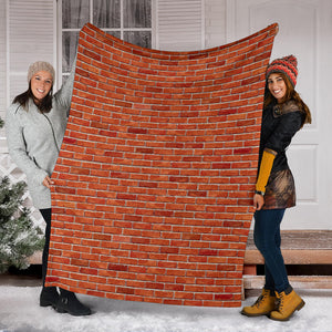Brick Printed Pattern Print Design 03 Premium Blanket