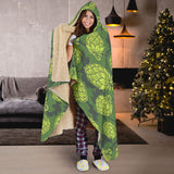 Hop Pattern Hop Cone Background Hooded Blanket