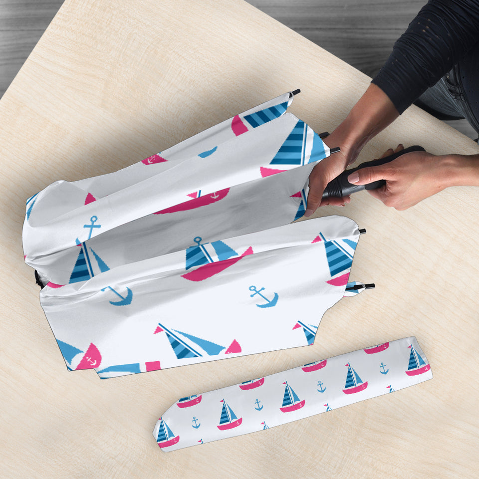 Sailboat Anchor Pattern Umbrella