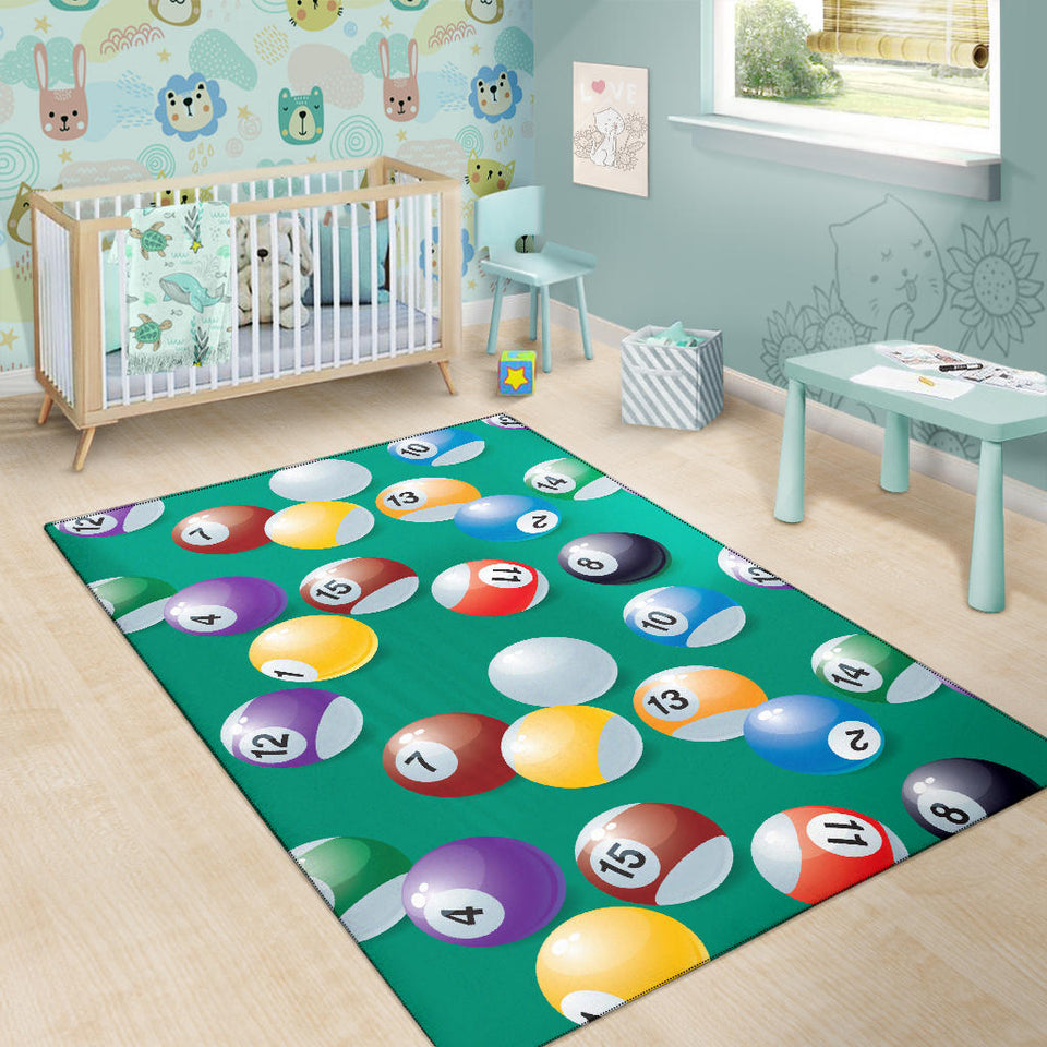 Billiard Ball Pattern Print Design 01 Area Rug