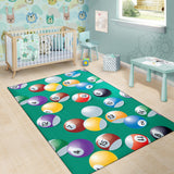 Billiard Ball Pattern Print Design 01 Area Rug