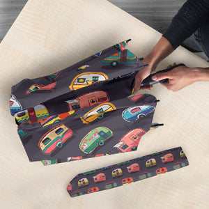 Camper Van Pattern Print Design 02 Umbrella