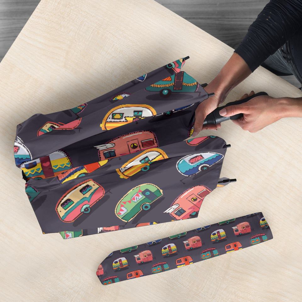 Camper Van Pattern Print Design 02 Umbrella