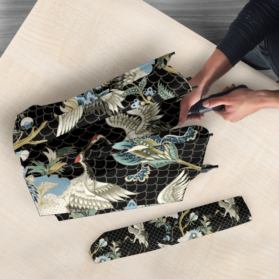 Japanese Crane Ornament Elements Umbrella