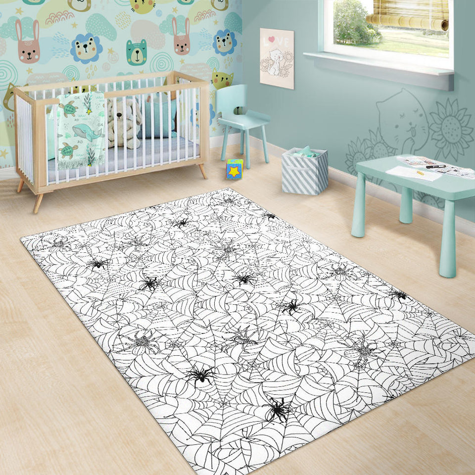 Spider Web Cobweb Pattern Area Rug