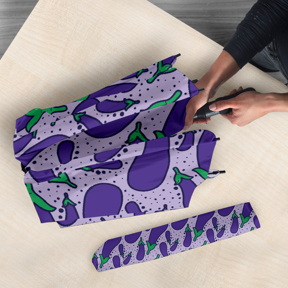 Eggplant Pattern Print Design 03 Umbrella