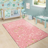 Bicycle Pattern Print Design 02 Area Rug