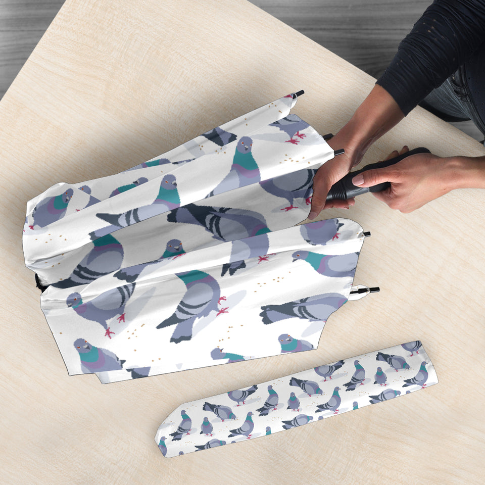 Pigeon Pattern Print Design 03 Umbrella