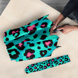 Green Leopard Skin Print Pattern Umbrella