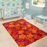 Autumn Maple Leaf Pattern Area Rug