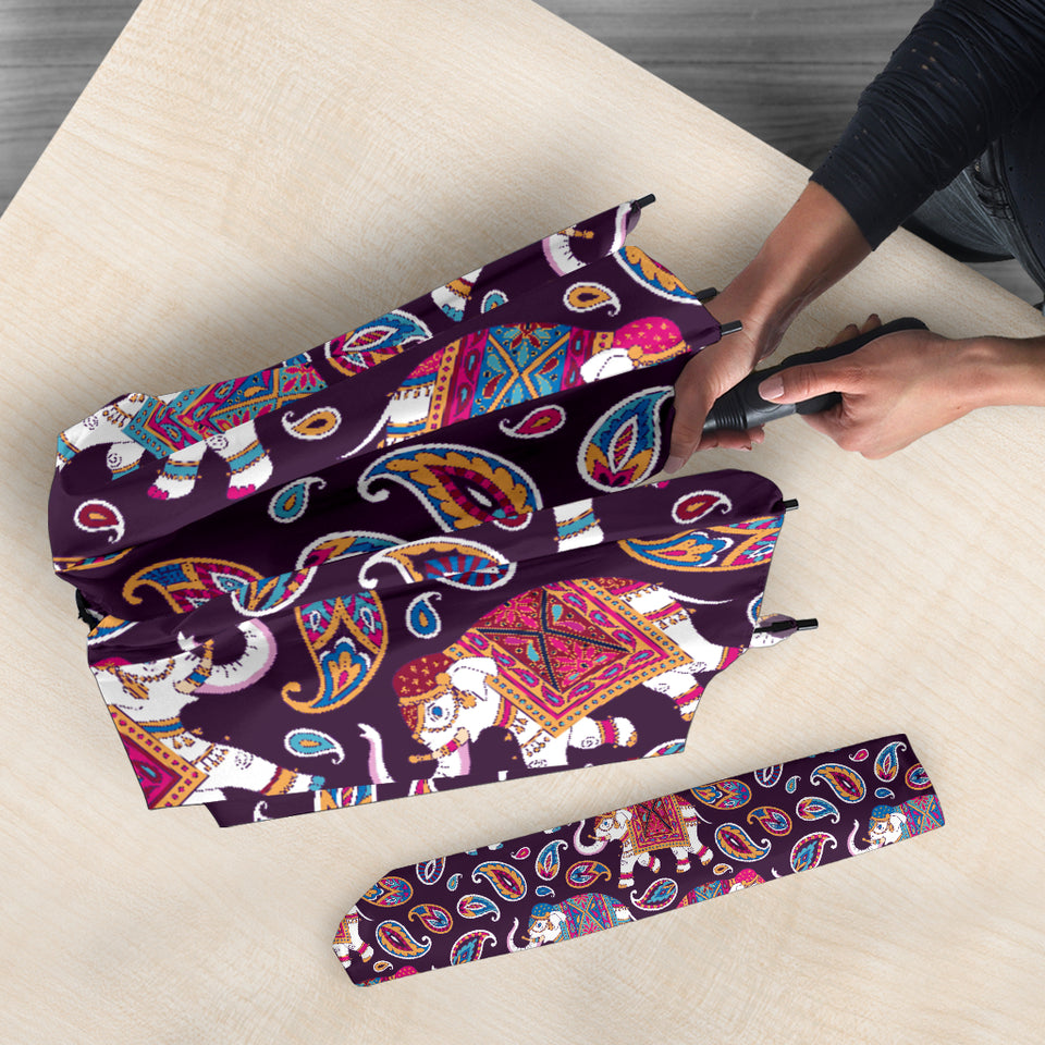 Elephant Indian Style Ornament Pattern Umbrella