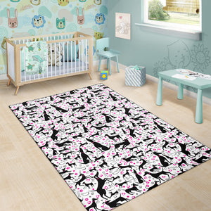 Greyhound Pattern Print Design 02 Area Rug