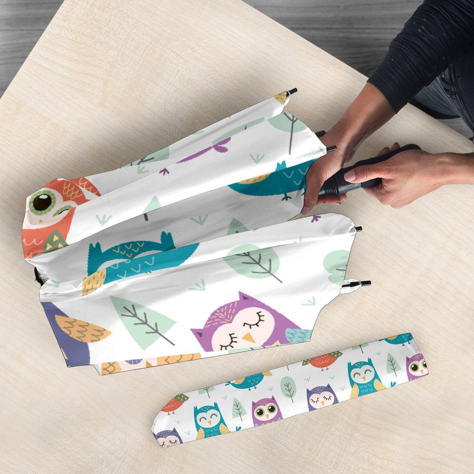 Cute Owl Pattern Umbrella