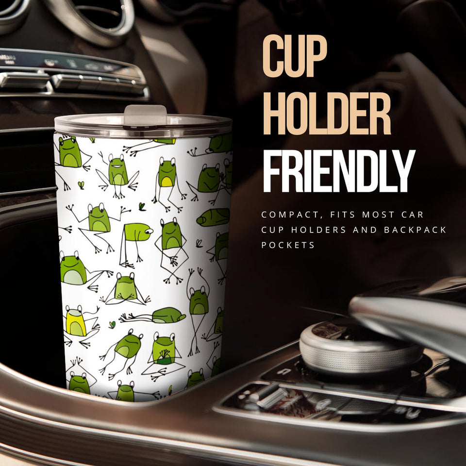 Sketch Funny Frog Pattern Tumbler