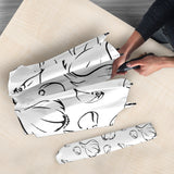 Garlic Pattern Black White Umbrella