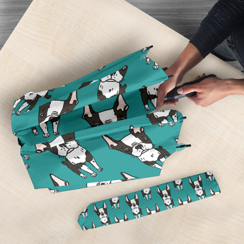Hand Drawn Boston Terrier Dog Pattern Umbrella