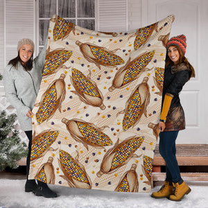 Corn Pattern Print Design 03 Premium Blanket