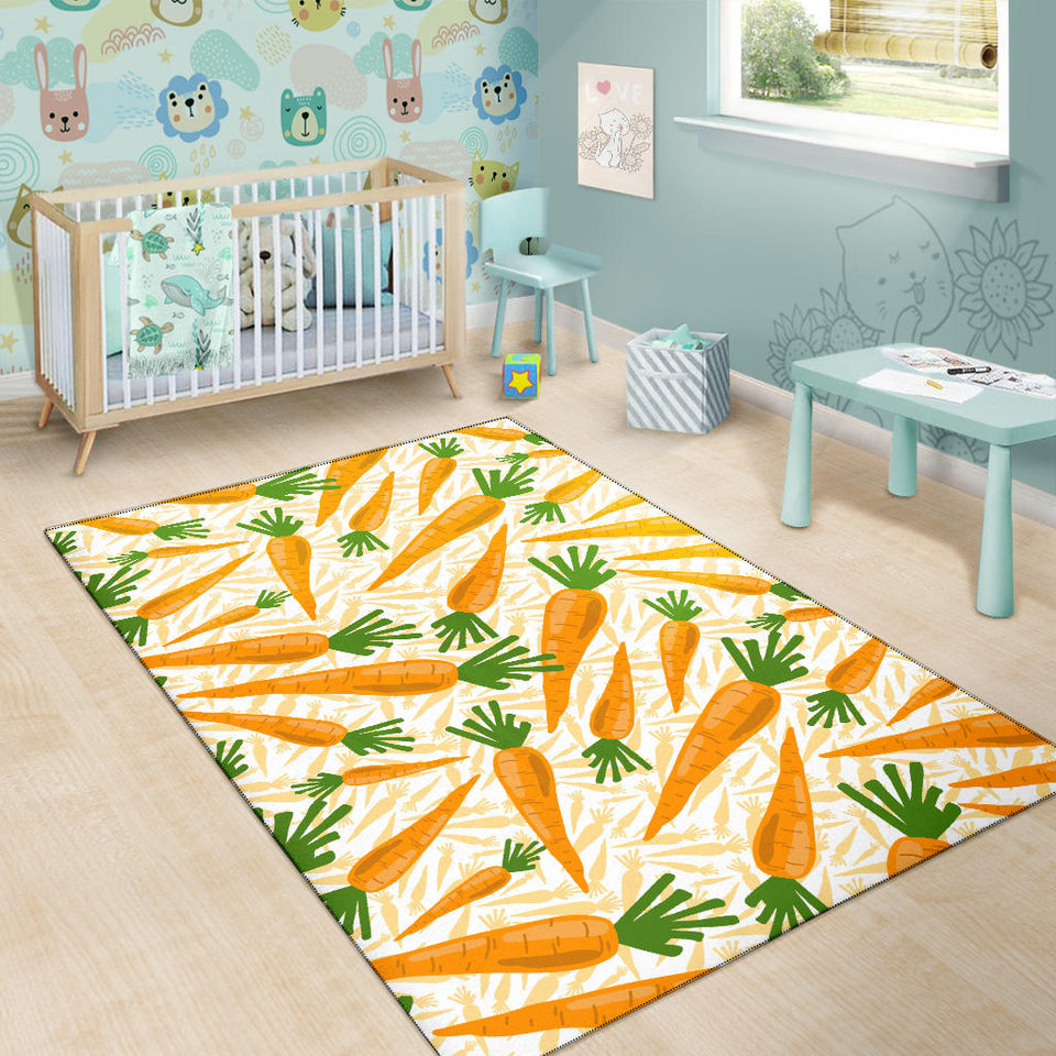 Carrot Pattern Print Design 01 Area Rug