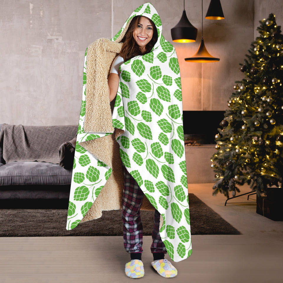 Hop Pattern Background Hooded Blanket