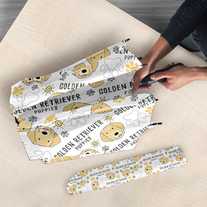 Golden Retriever Pattern Print Design 04 Umbrella