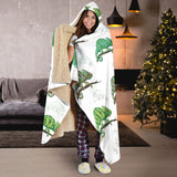 Chameleon Lizard Pattern Hooded Blanket