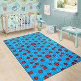 Ladybug Pattern Print Design 02 Area Rug