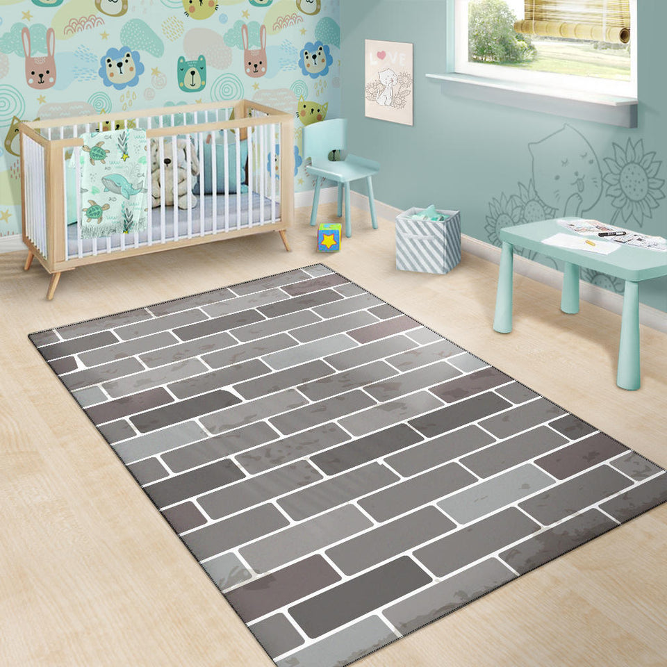 Brick Printed Pattern Print Design 05 Area Rug