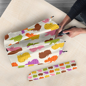 Hippopotamus Pattern Print Design 01 Umbrella