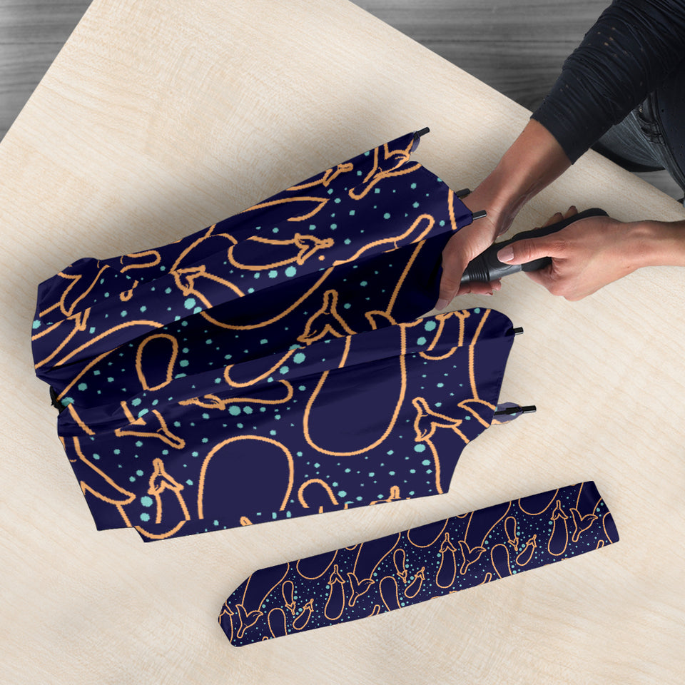 Eggplant Pattern Print Design 04 Umbrella