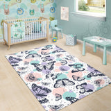 Butterfly Pattern Area Rug