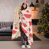 Watermelon Pattern Hooded Blanket