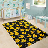 Duck Toy Pattern Print Design 05 Area Rug