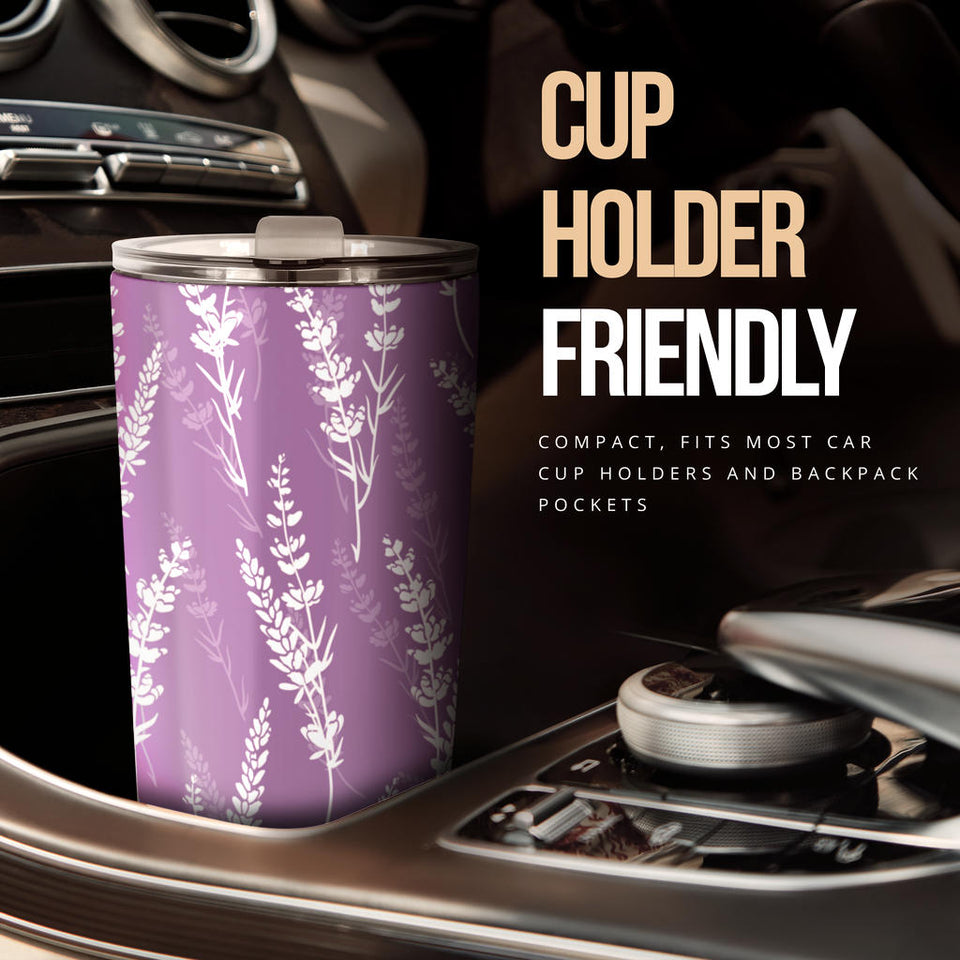 Lavender Flowers Purple Pattern Tumbler