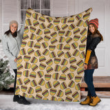 Hamburger Pattern Print Design 01 Premium Blanket