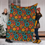 Gear Pattern Print Design 01 Premium Blanket
