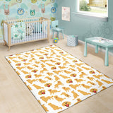 Golden Retriever Pattern Print Design 05 Area Rug