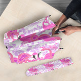 Pink Flamingo Flower Pattern Umbrella