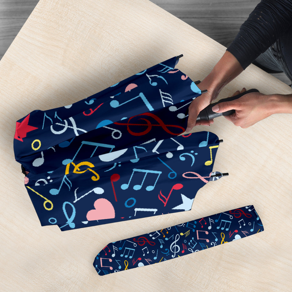 Music Notes Pattern Print Design 03 Umbrella