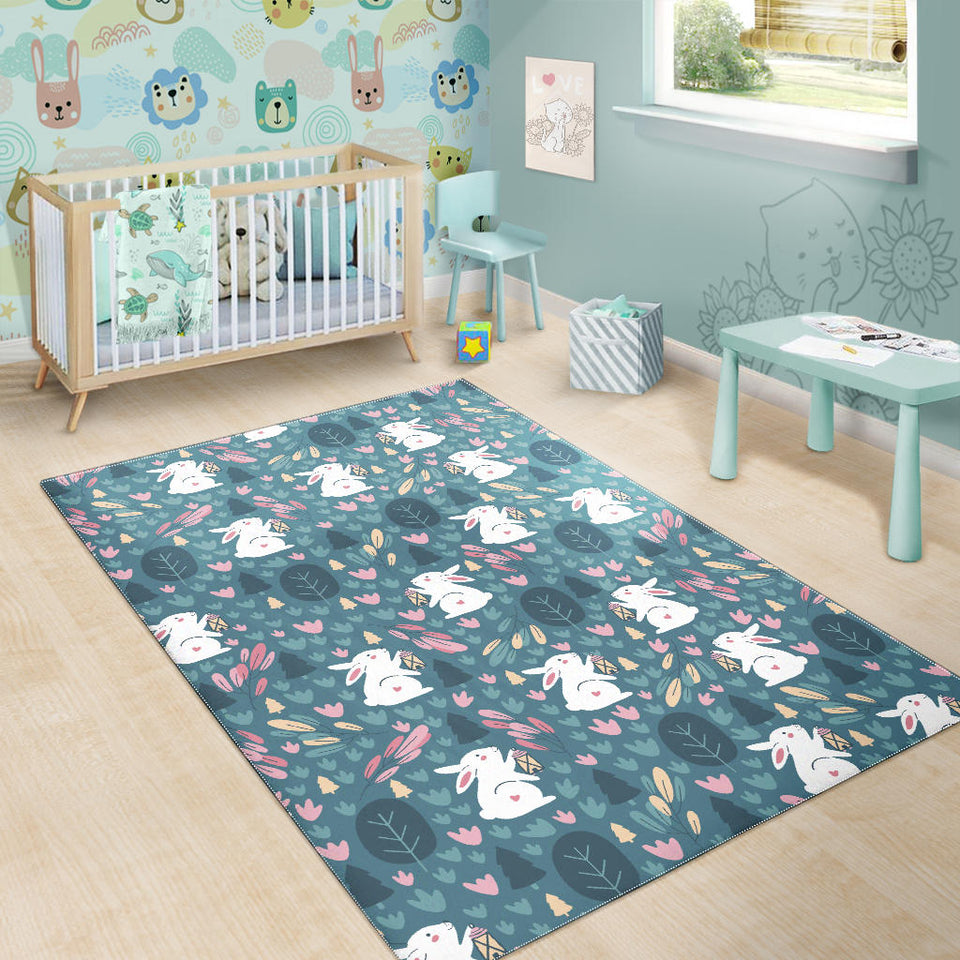 Cute Rabbit Pattern Area Rug