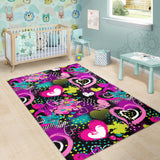Heart Dot Wave Star Creative Design Pattern Area Rug