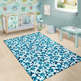 Hibiscus Pattern Print Design 04 Area Rug
